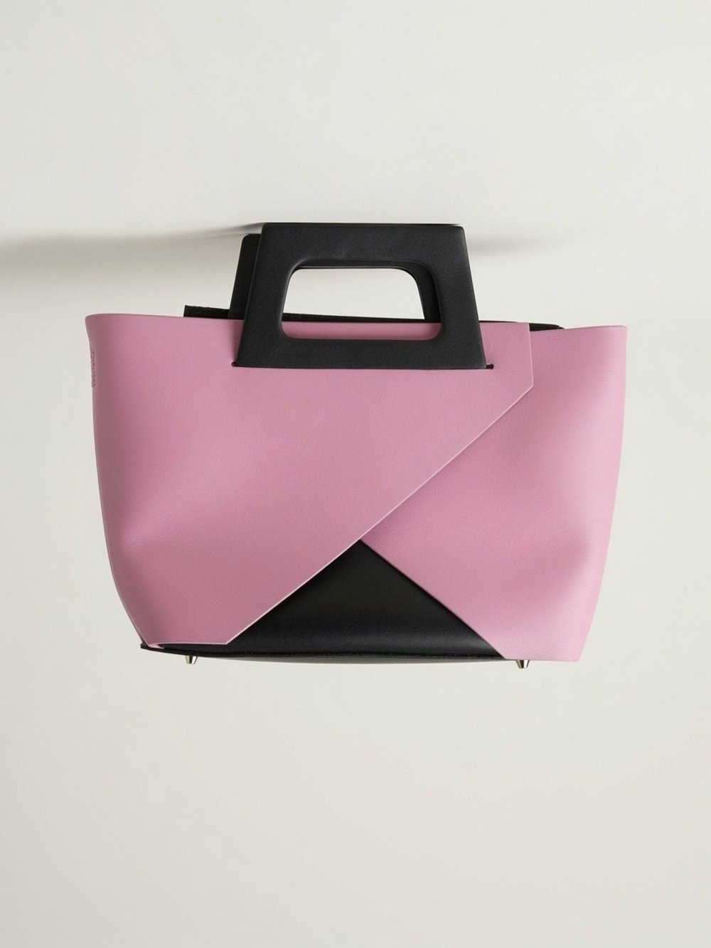 Stella Bianca Lavender and Black Structured Tote Bag - Designer Style